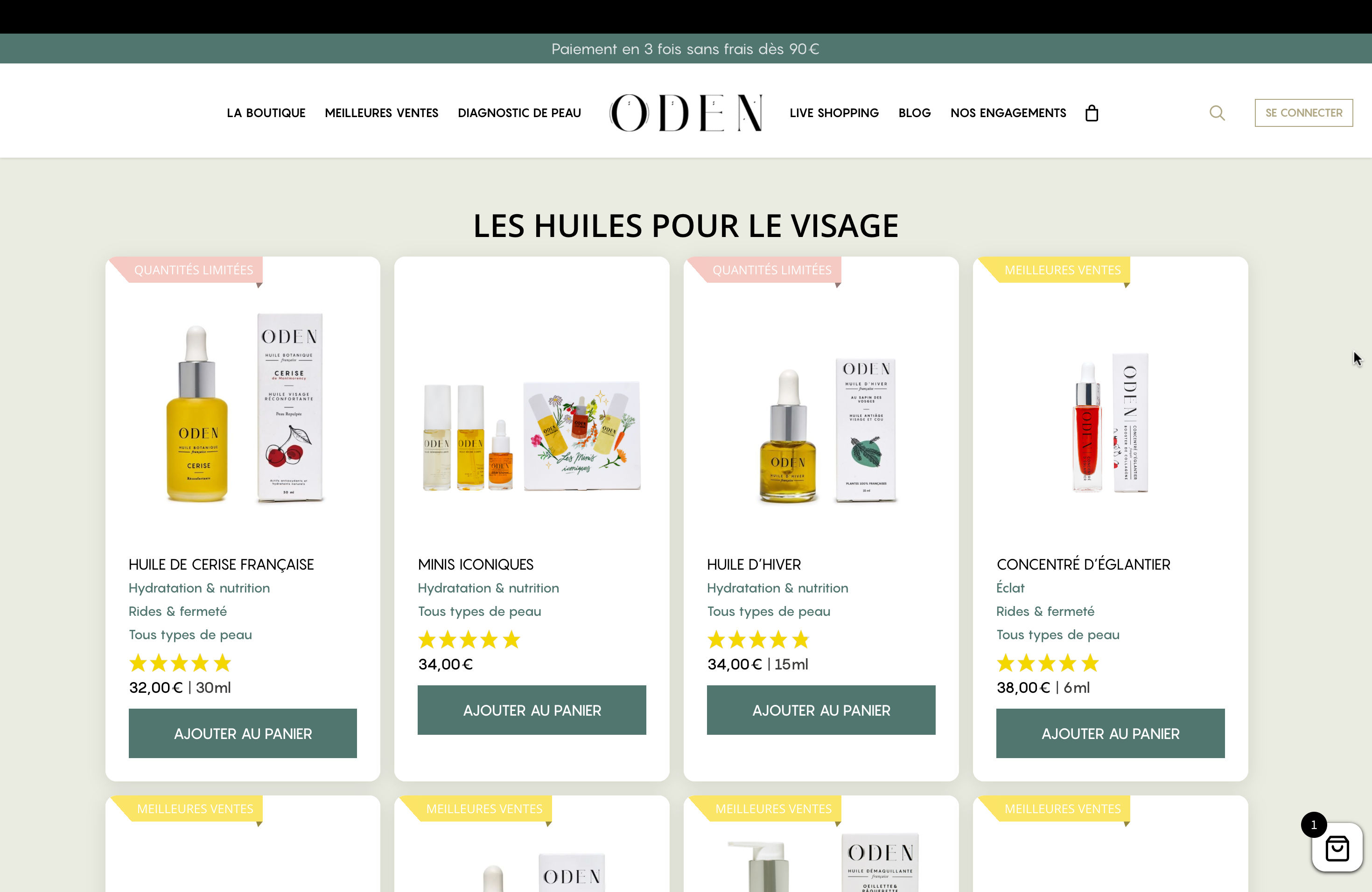 La boutique du site de l'Oden