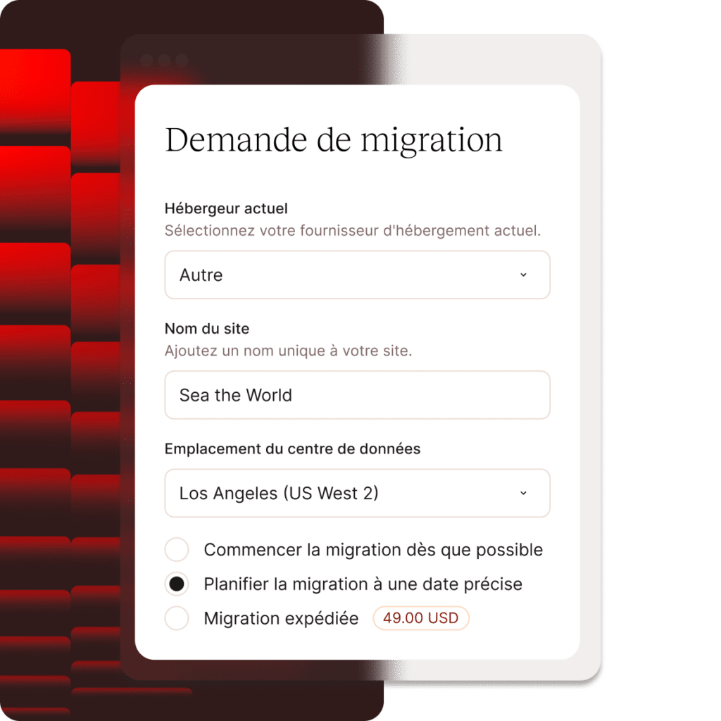 Migrations illimitées et gratuites par des experts de Rocket vers Kinsta