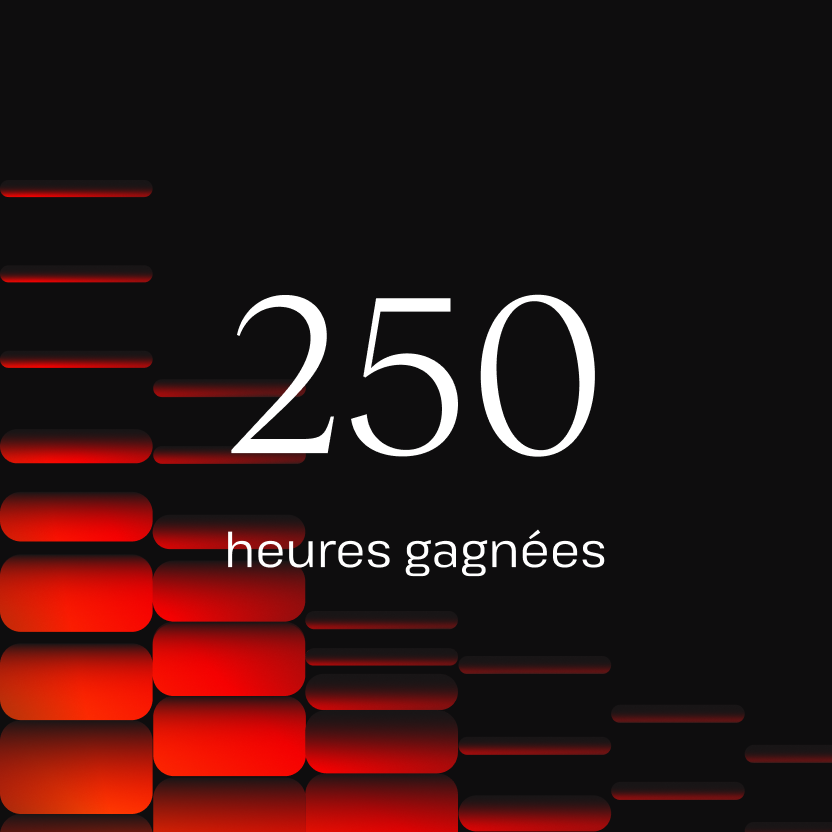 L'agence économise 250 heures