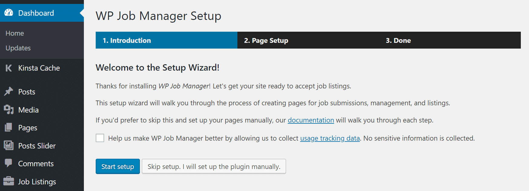 Configurazione di WP Job Manager