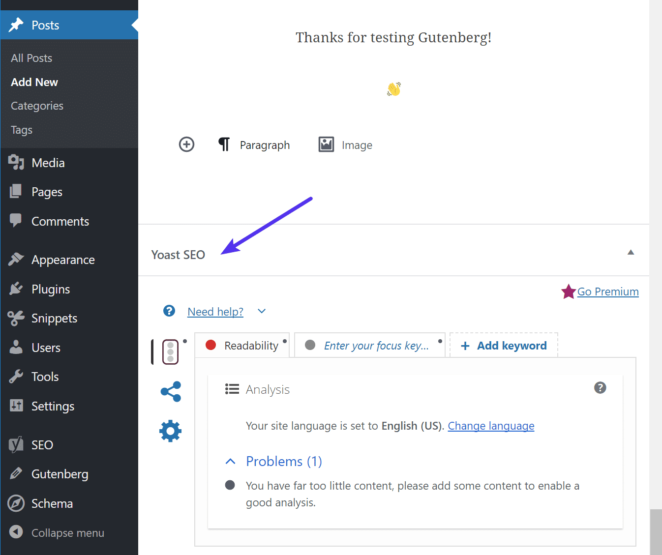 Meta box in Gutenberg