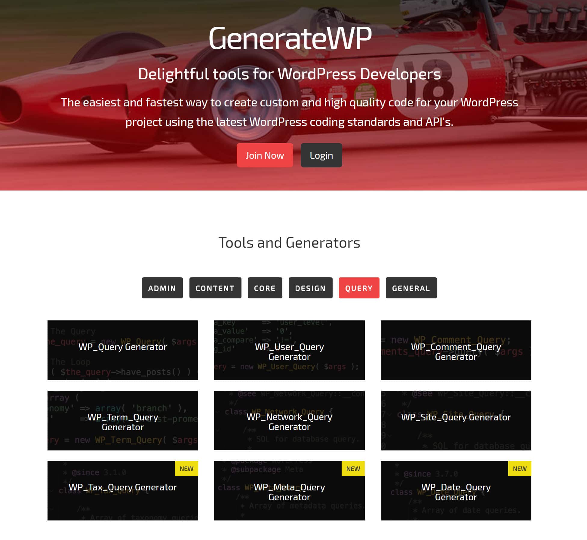 Il generatore di codice WordPress GenerateWP