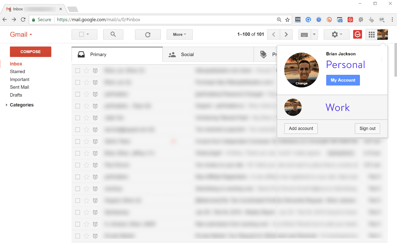Cambiare account G Suite