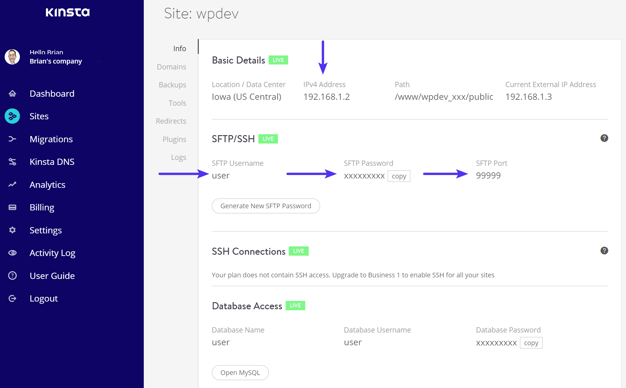 connecting to wordpress ftp cyberduck