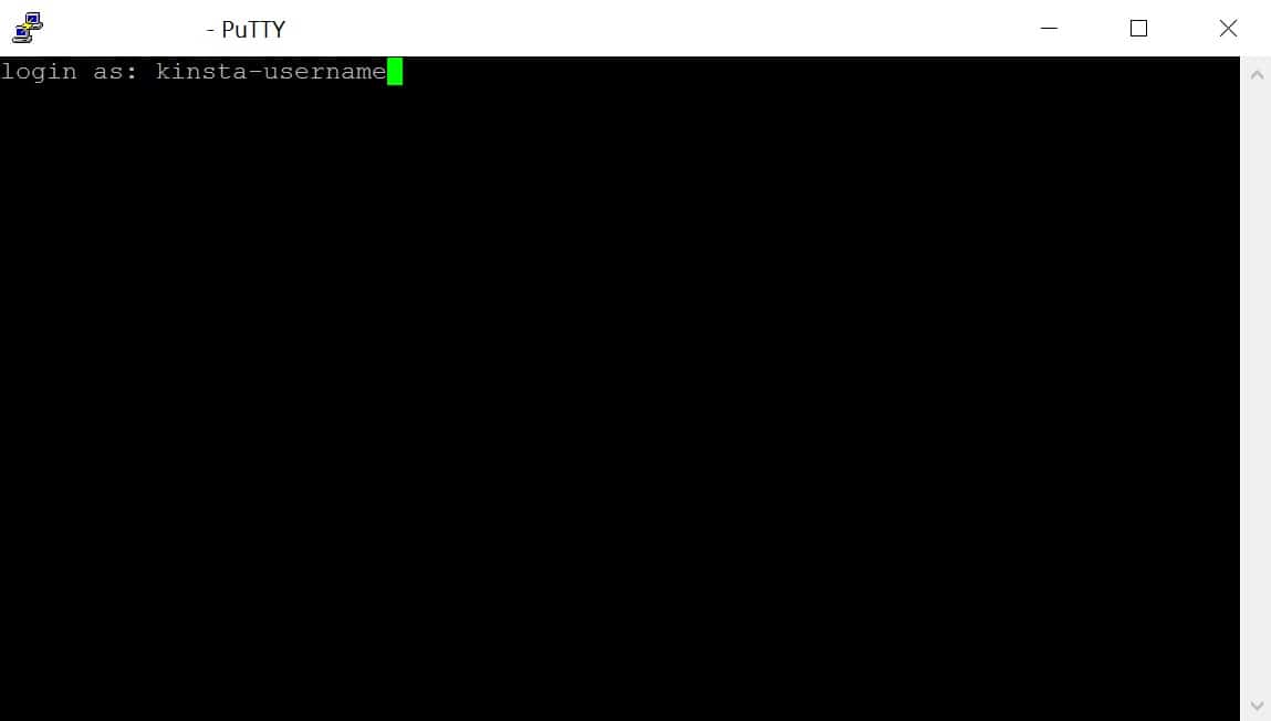 Login nomeutente PuTTY