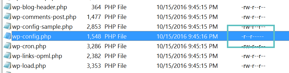 Permessi su wp-config.php