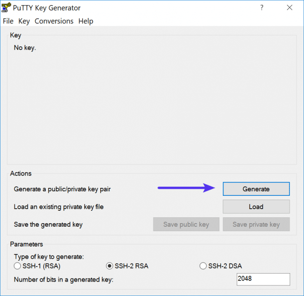 PuTTY Key Generator