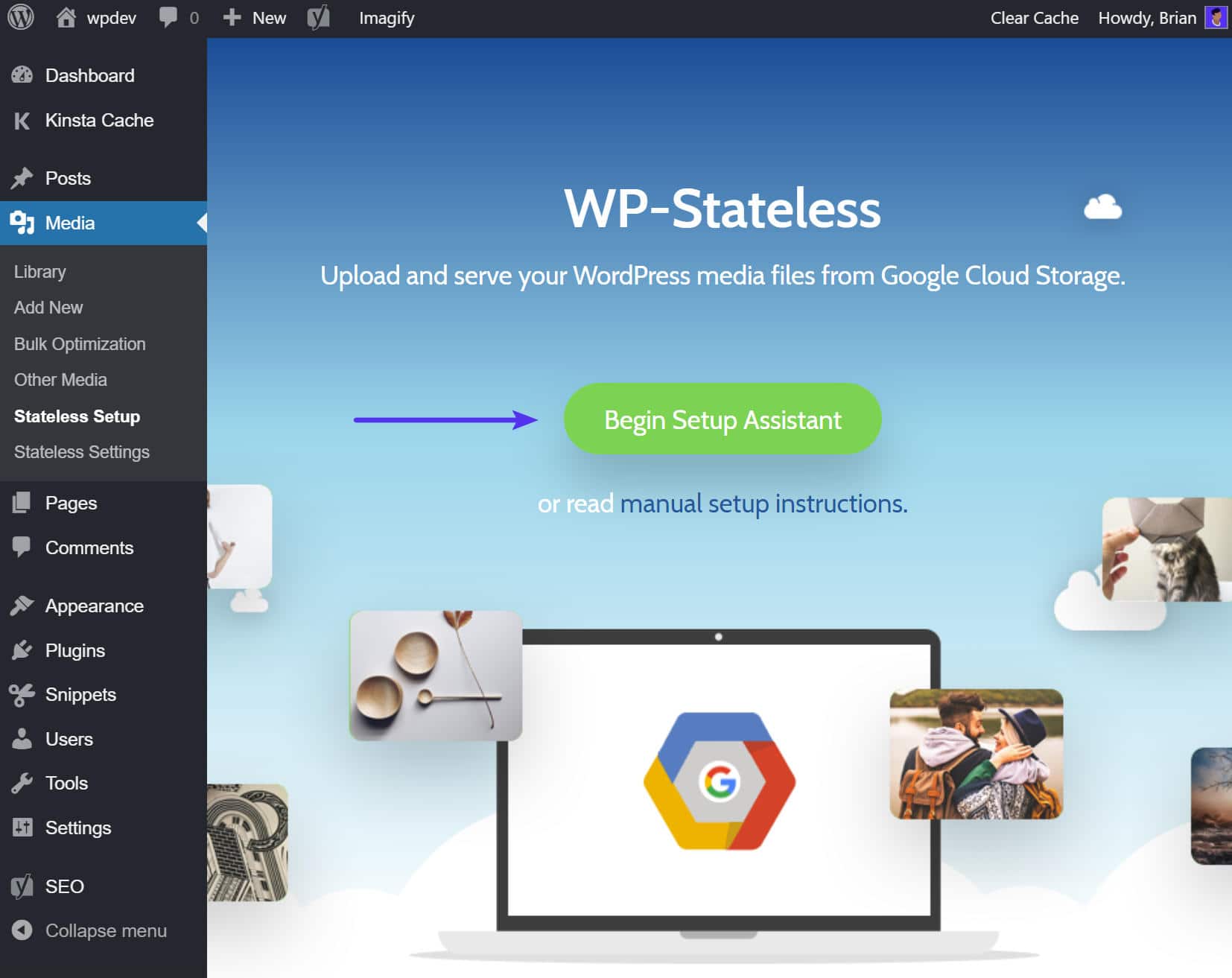 Set-up di WP-Stateless