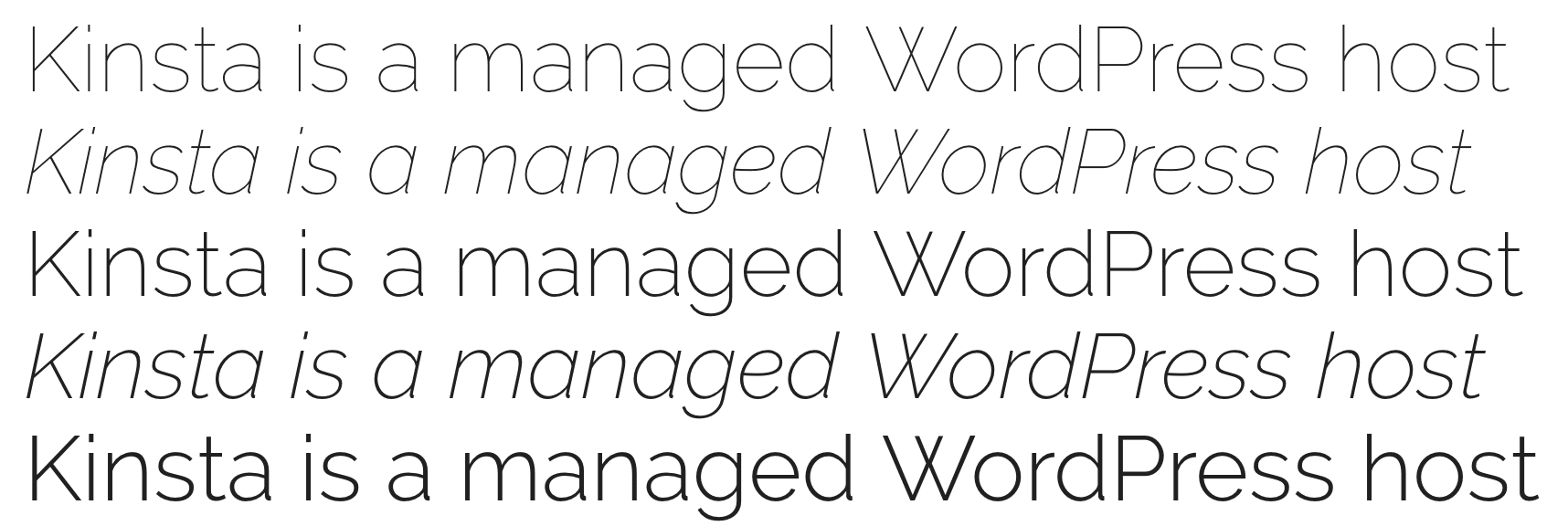 Raleway Google font