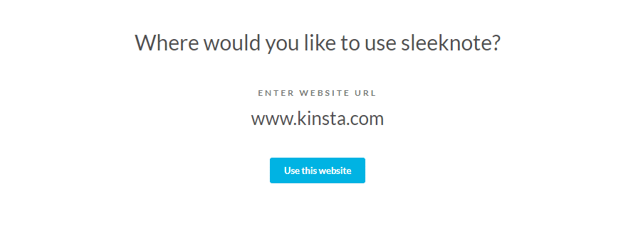 Sito web Sleeknote