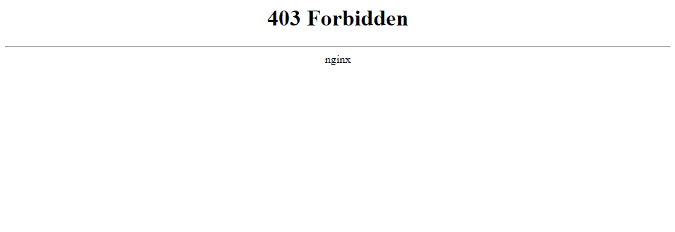 Come appare l'errore 403 Forbidden su Kinsta