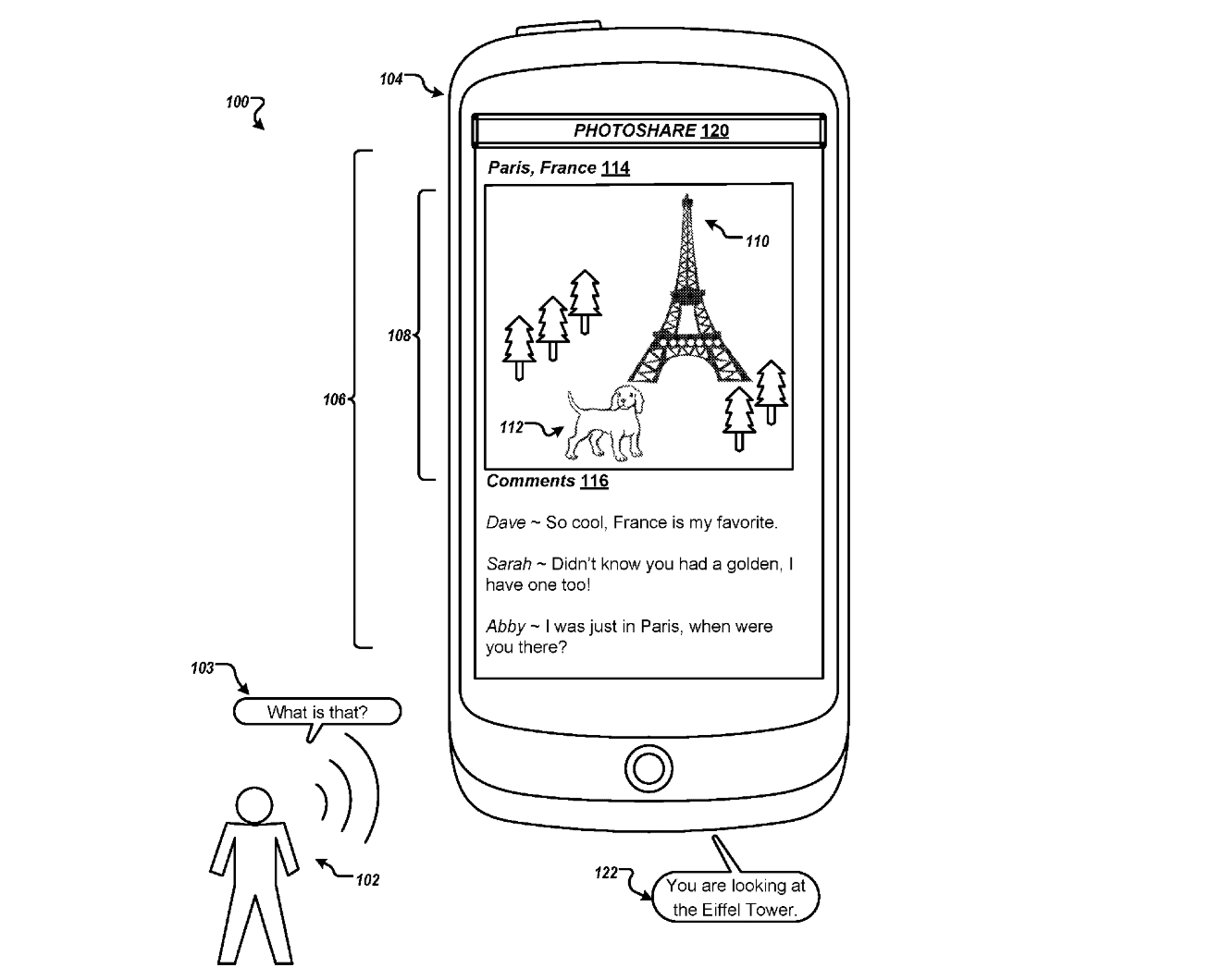 Illustrazione che mostra un esempio di query contestualmente disambiguate