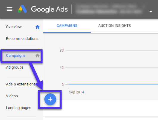 Nuova campagna di Google Ads