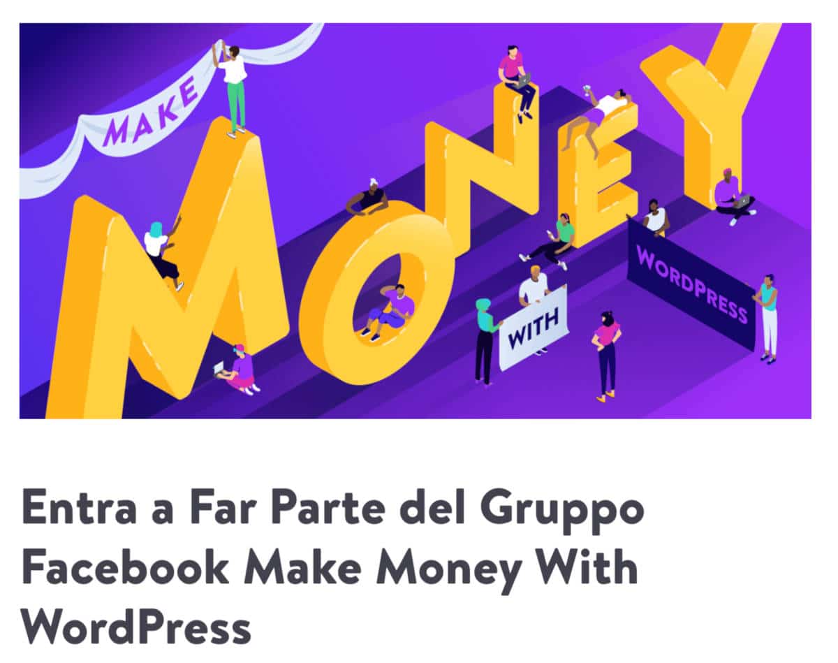 Il Gruppo Facebook Make Money with WordPress