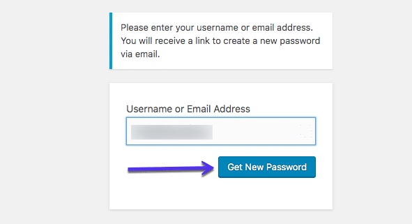 Ottenere una nuova password
