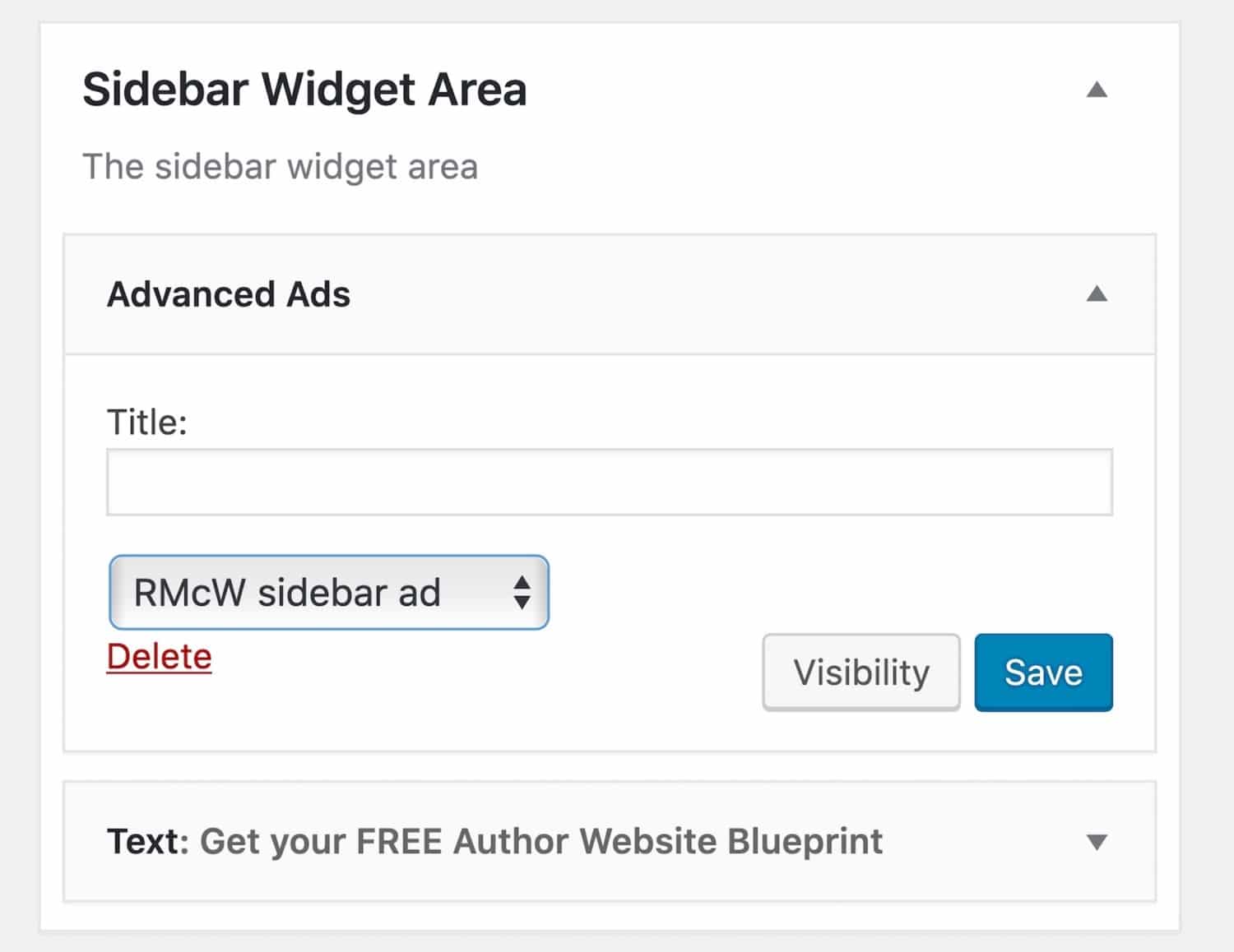 Advanced Ads widget laterale