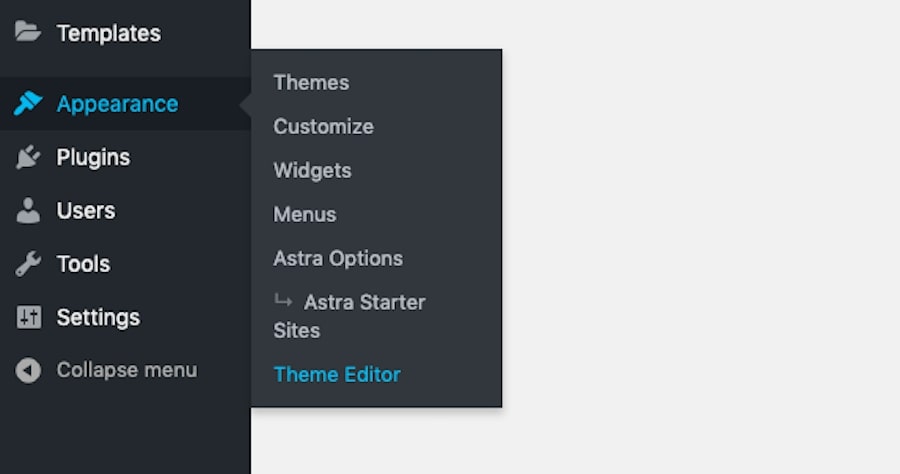 Come accedere all'editor del tema in WordPress