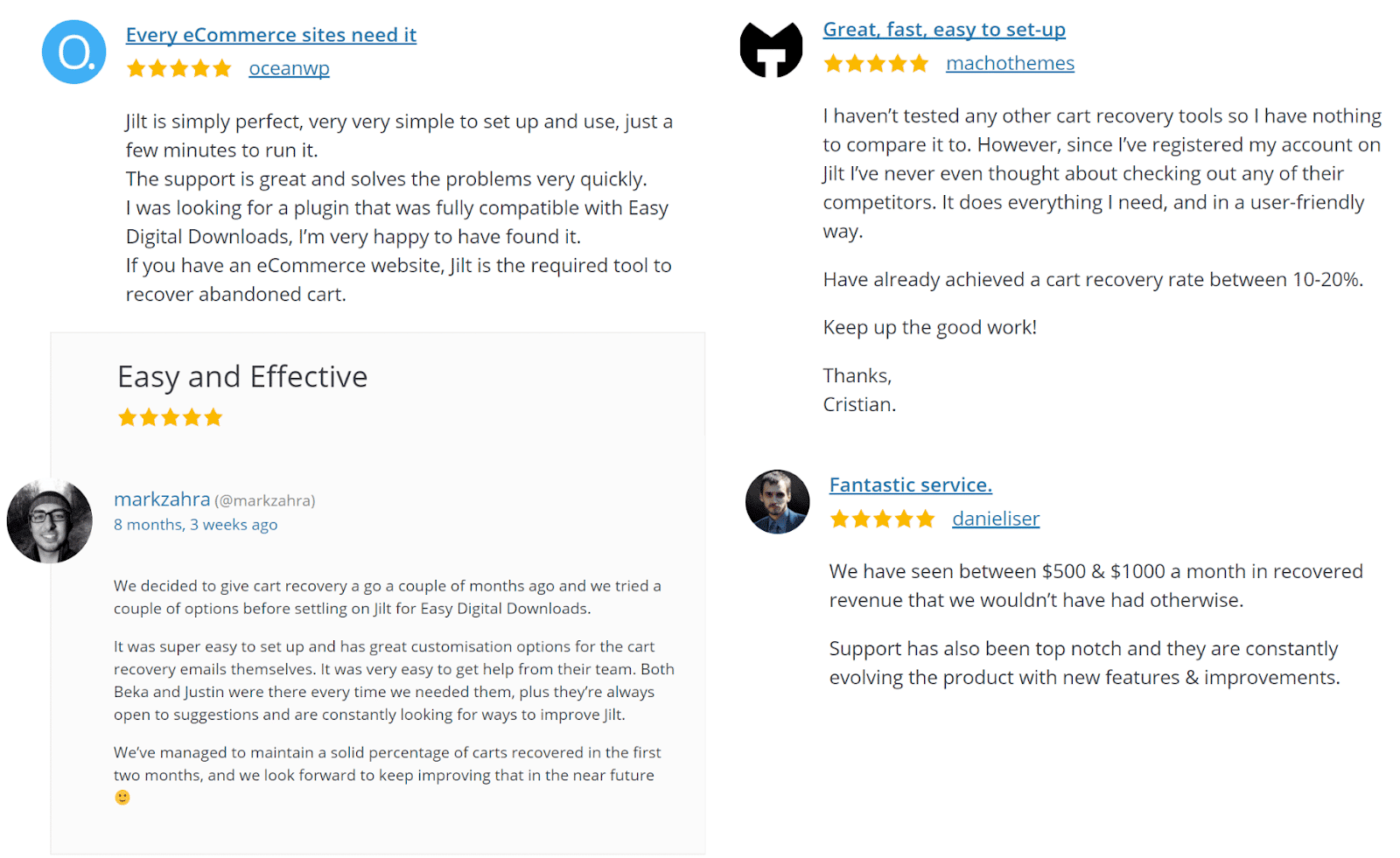 Recensioni dei plugin WordPress