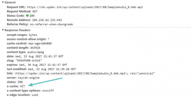 Cache MP3 su CDN