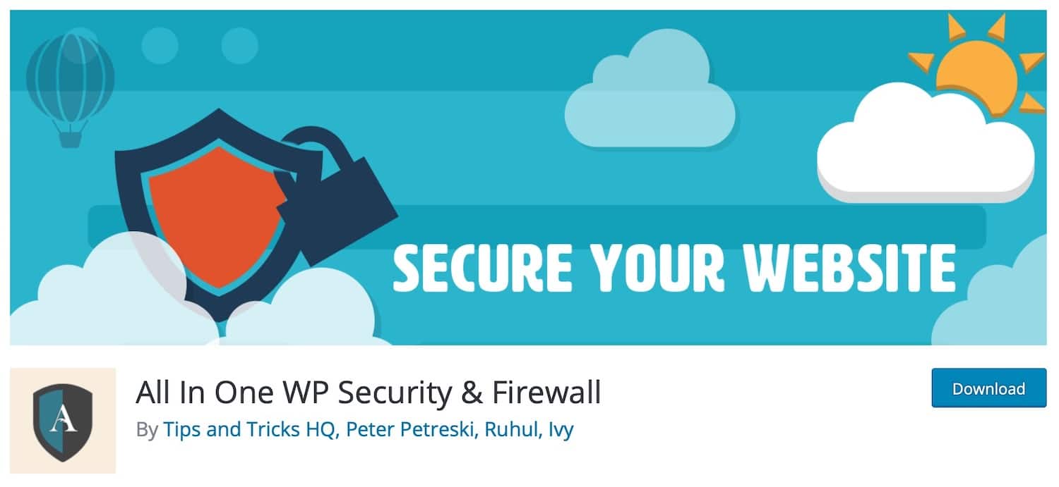 Plugin All In One WP Security & Firewall