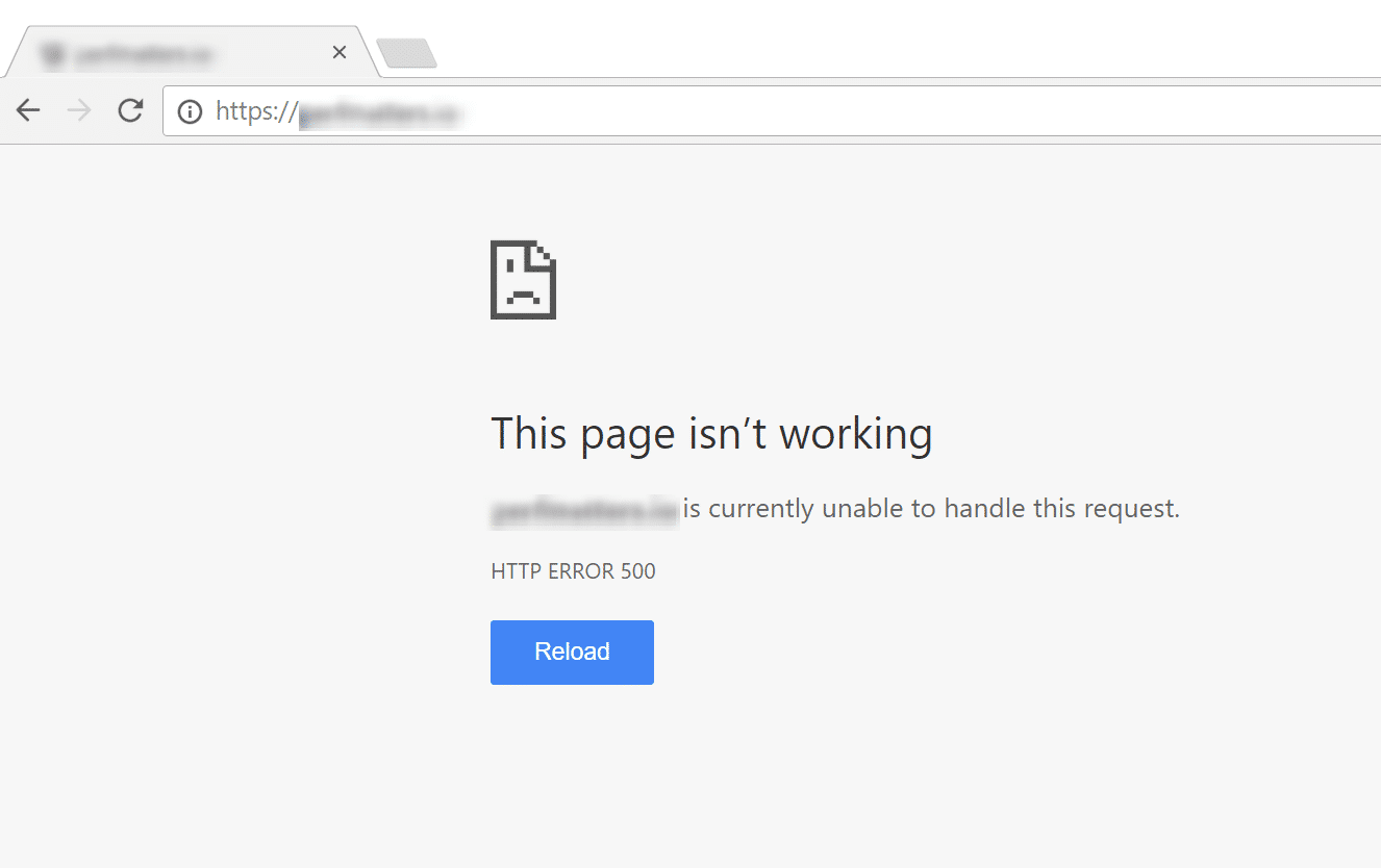 Lo schermo bianco della morte di WordPress in Google Chrome