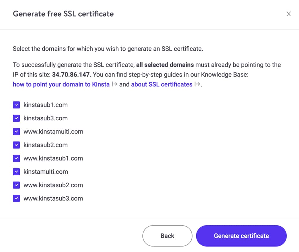 Generare un SSL per il vostro multisito.