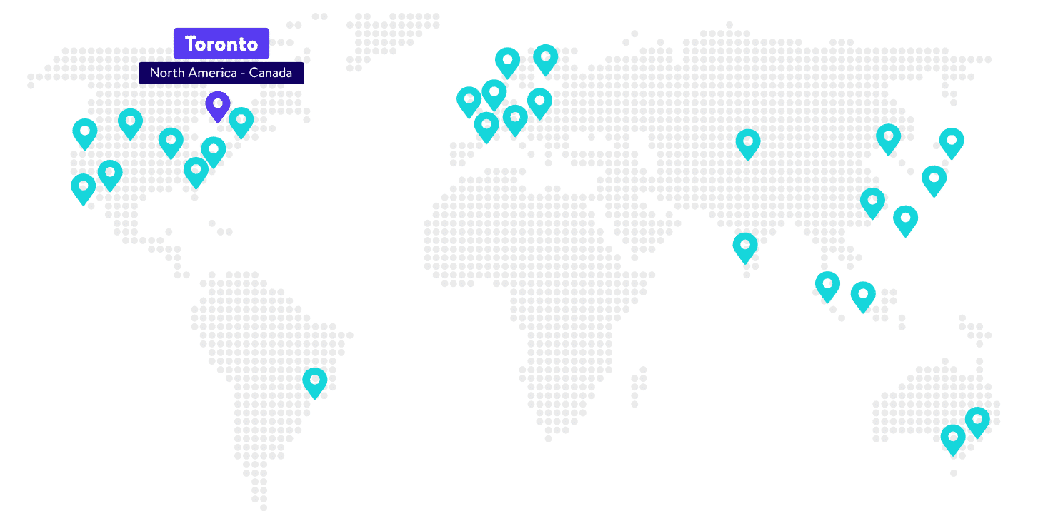 La mappa dei data center di Google Cloud con il nuovo data center di Toronto