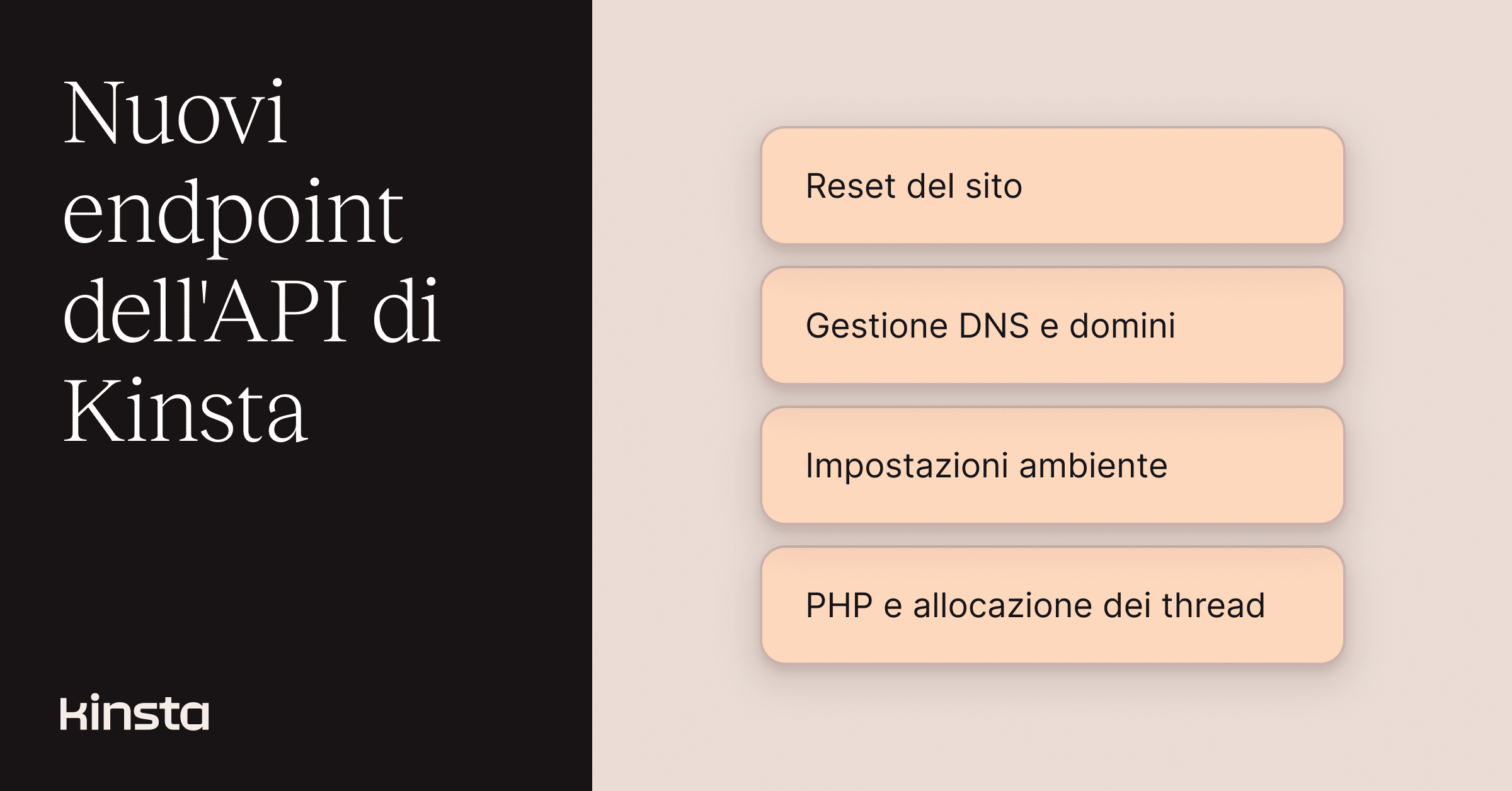 Reset dei siti, gestione dei record DNS e molto altro con le API di Kinsta
