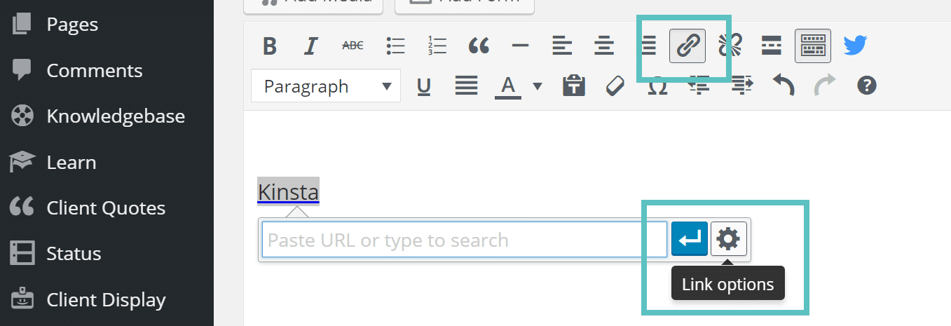 Link in WordPress WordPressでのリンク