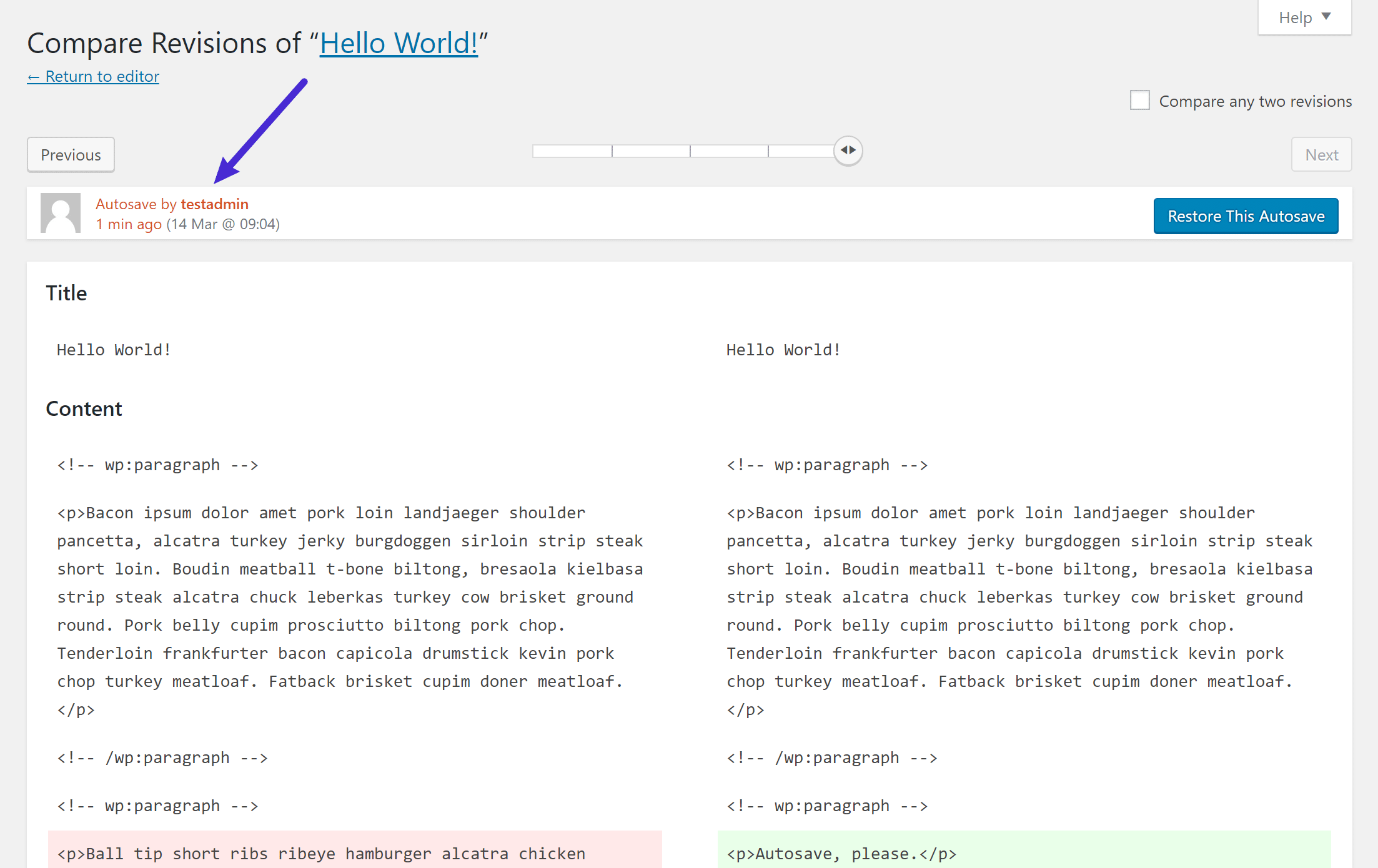 Wordpressで上書きした内容を元に戻す方法 リビジョン 自動保存 スナップショット