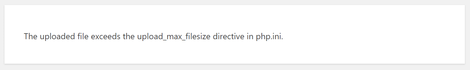 「アップロードしたファイルはphp.iniで定義されたupload_max_filesizeを超過しています」の一例