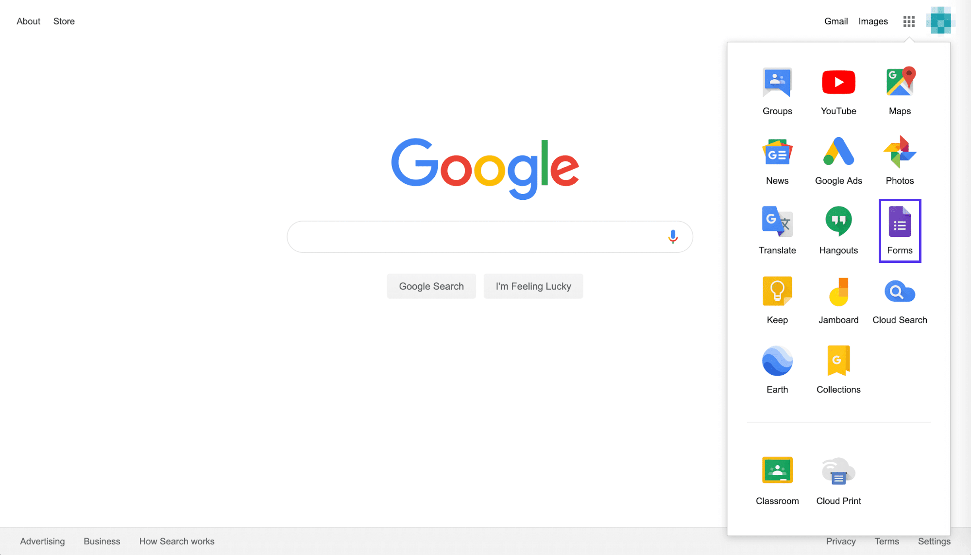 Googleフォームのアイコン