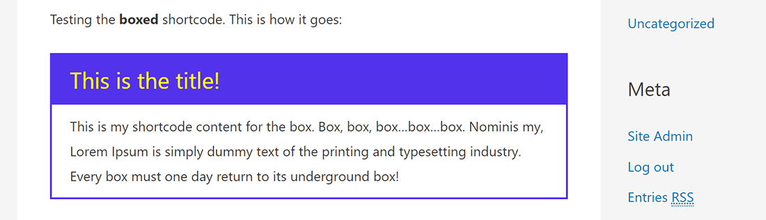 こんなボックスが簡単に表示できます！