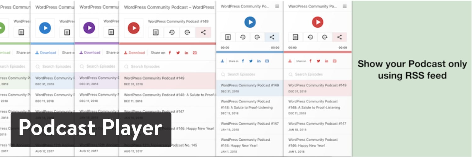 WordPressプラグイン「Podcast Player」