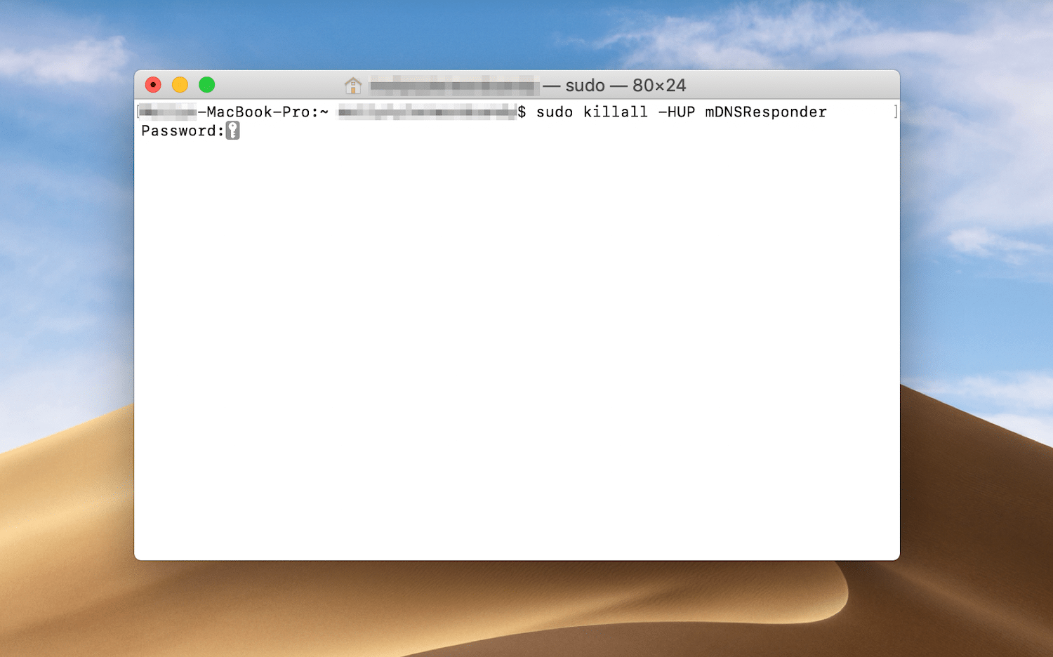 DNSをクリアするmacos