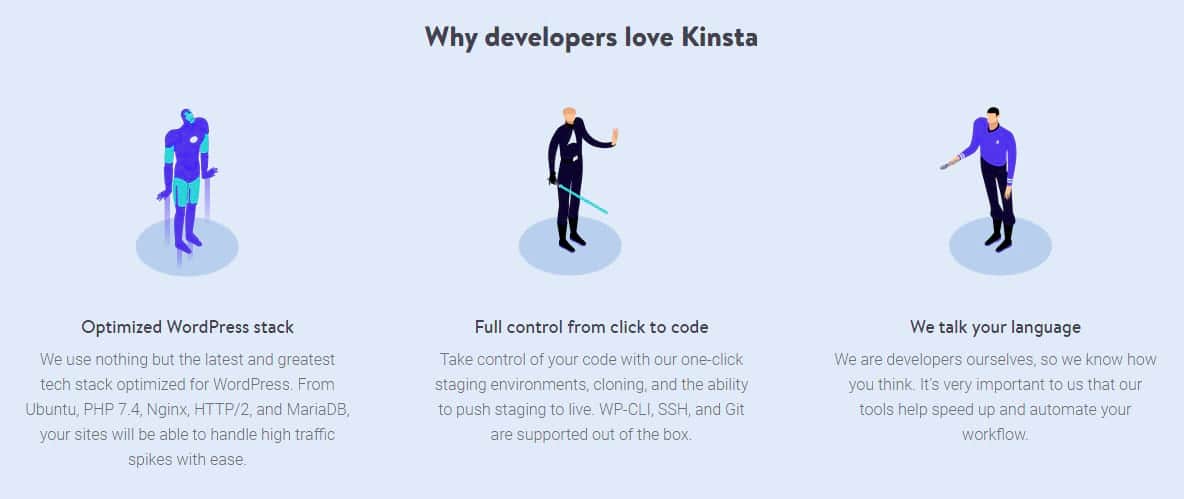 Kinstaの開発者向け機能