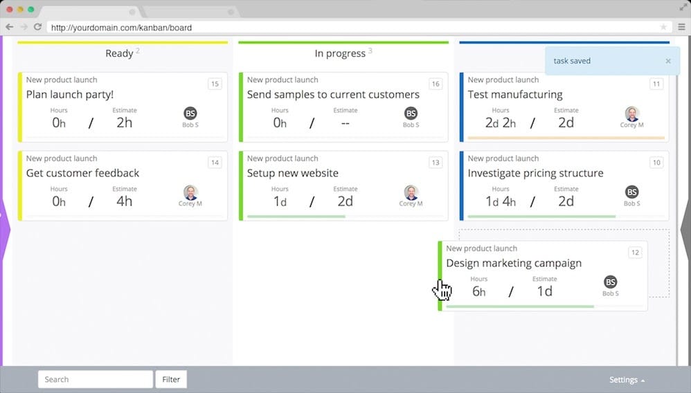 Kanban for WordPressのUI