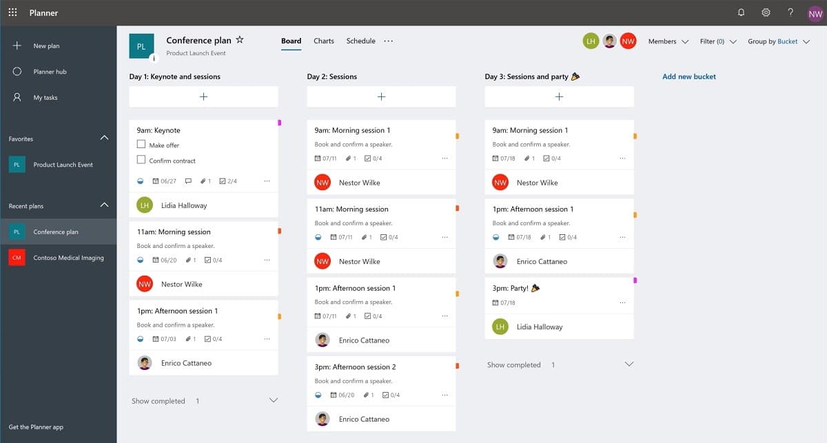 Microsoft PlannerのUI