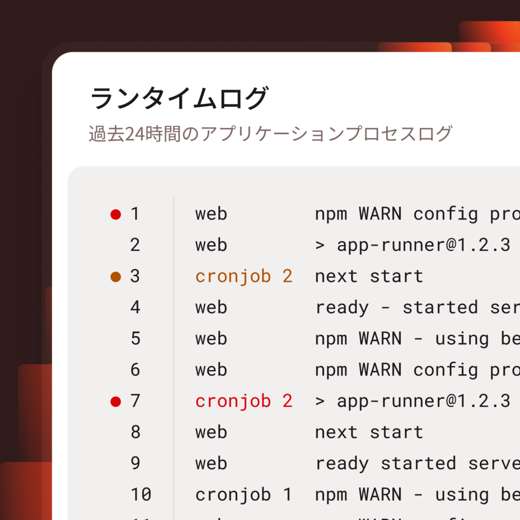 ランタイムログを表示したMyKinstaのスクリーンショット