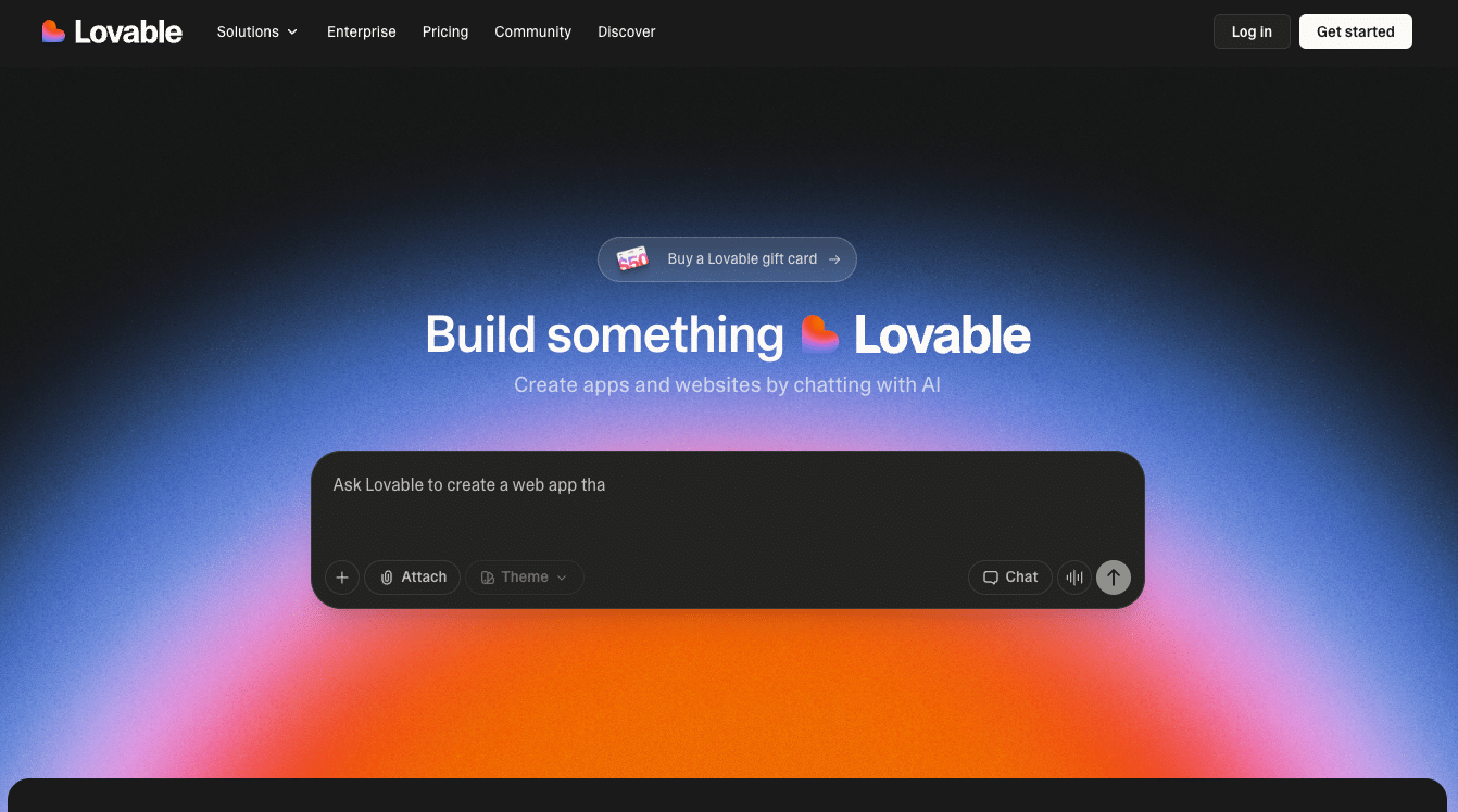 Lovableのウェブサイト