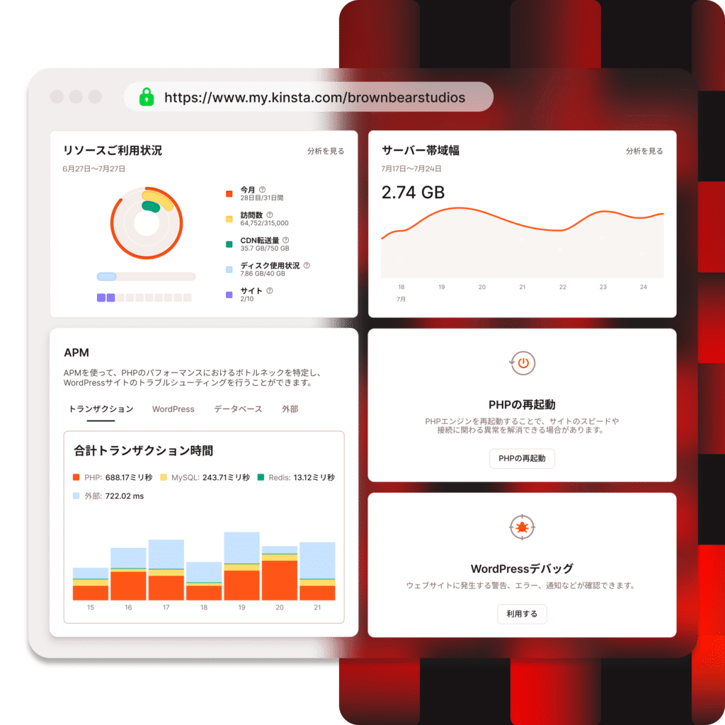 MyKinstaの一部機能