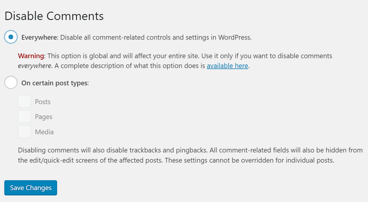 Disable Comments WordPress plugin WordPress-plugin Disable Comments