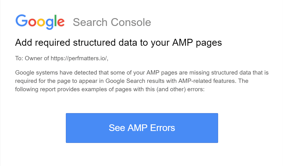 amp fouten google search console