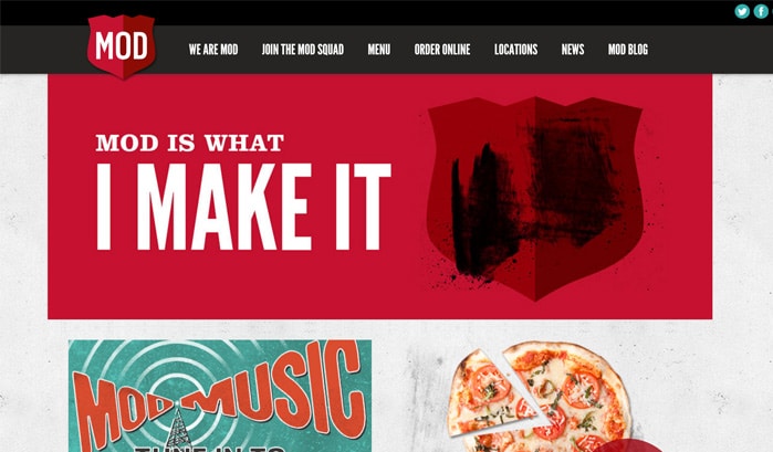 mod pizza wordpress site