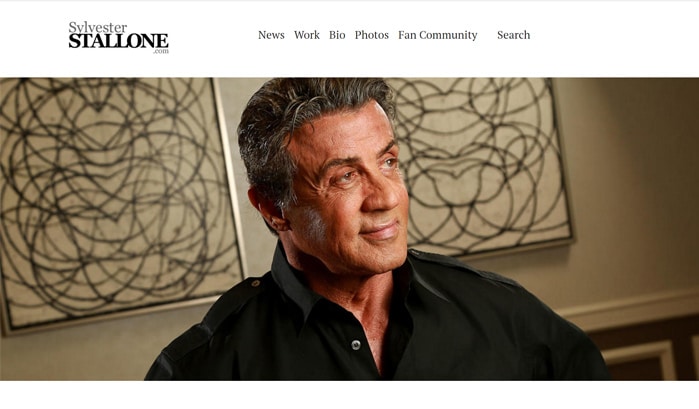 sylvester stallone wordpress site