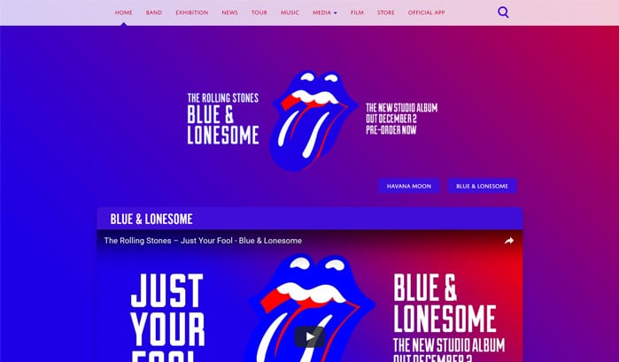 the rolling stones wordpress site