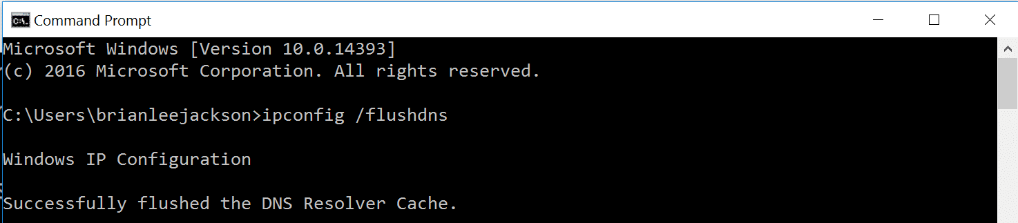 Verwijderde DNS resolver cache