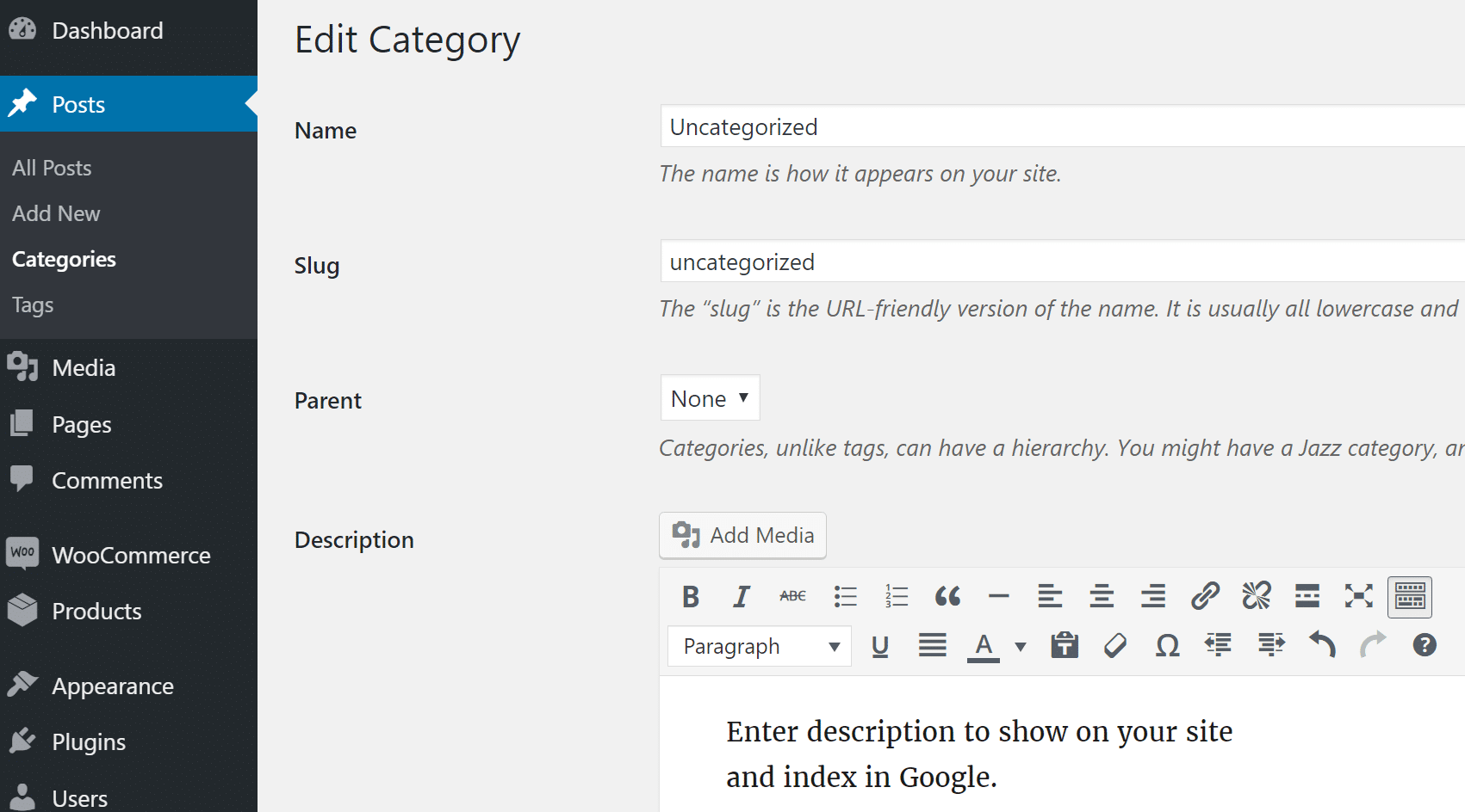 Category description Categorie beschrijving