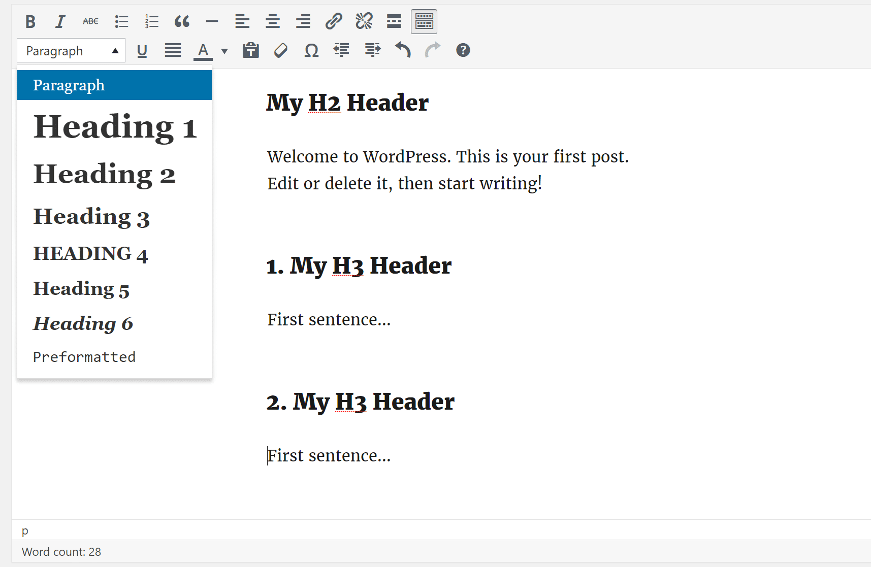 Header tags Header tags