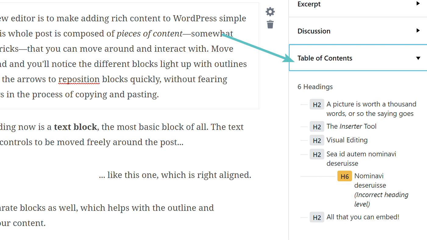Gutenberg inhoudsopgave